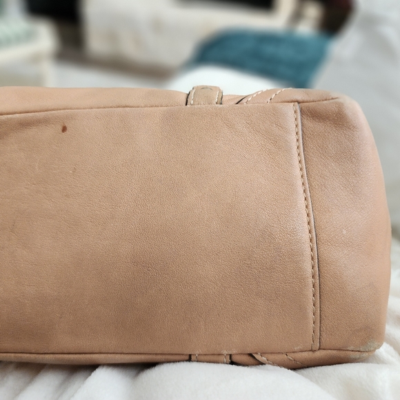 Coach Leather Handbag Brown/Beige - Picture 6 of 7